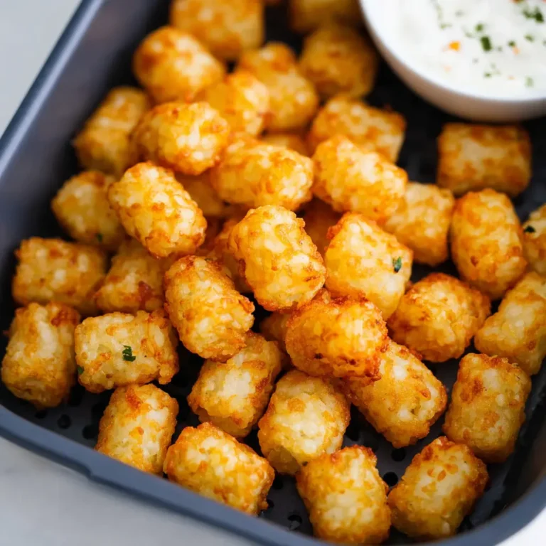 Perfect ore ida tater tots air fryer recipe showing golden crispy results