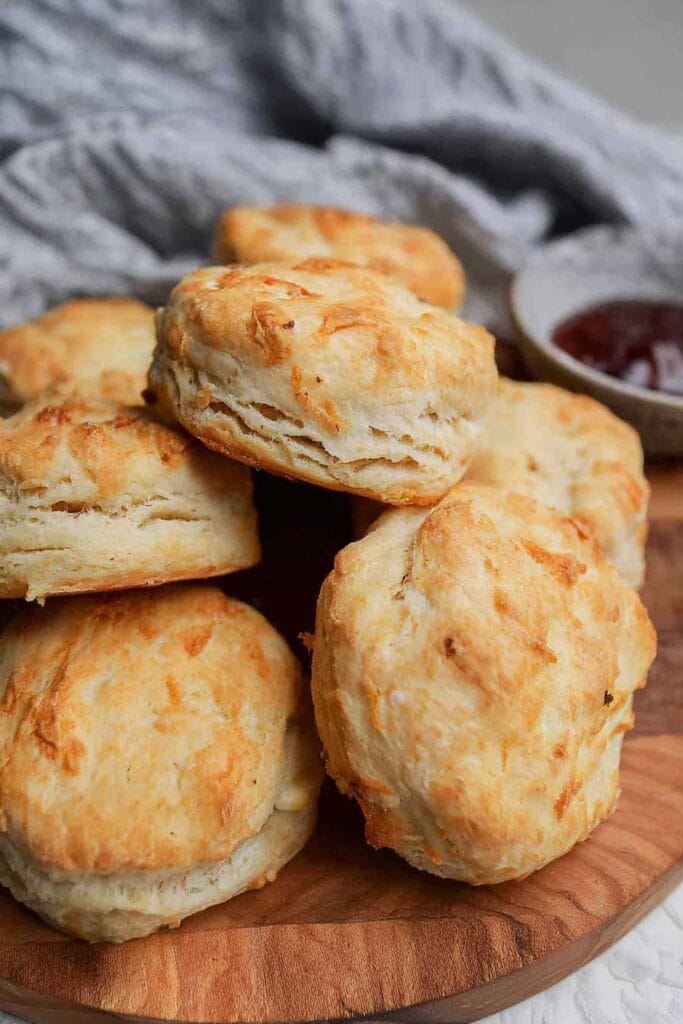 Final air fryer canned biscuits recipe showing fluffy interior texture