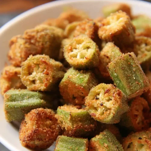 Air fryer frozen okra recipe with crispy golden results