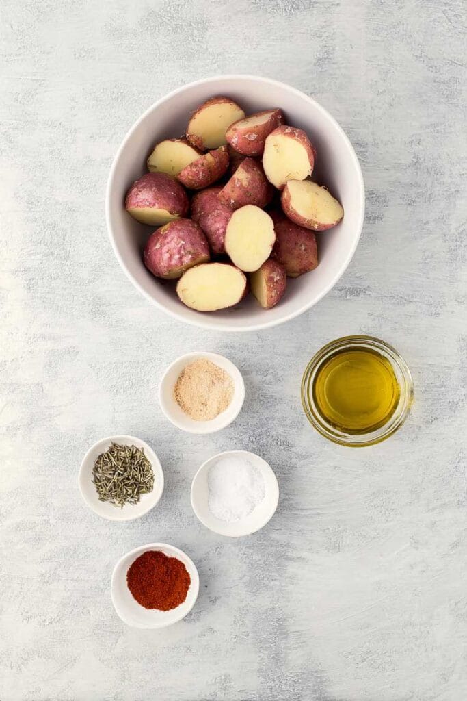 Ingredients for air fryer red potatoes