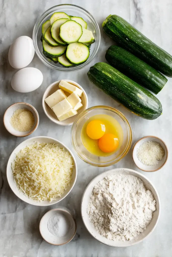 Air Fryer Zucchini Chips 2 Air fryer zucchini chips ingredients including zucchini breadcrumbs parmesan and eggs
