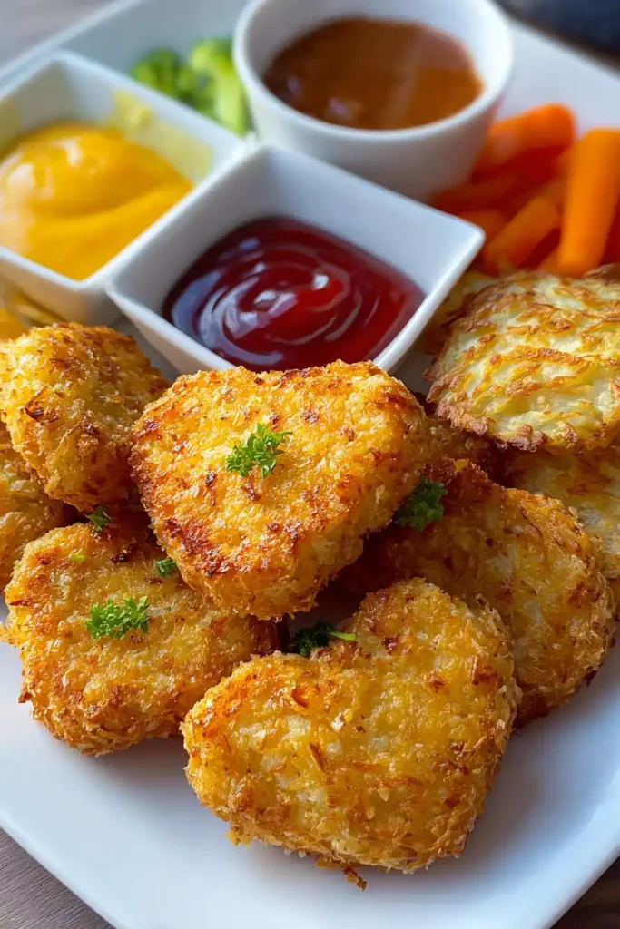 Canned Chicken Nuggets 4 Canned chicken nuggets served with sides and dipping sauces family meal