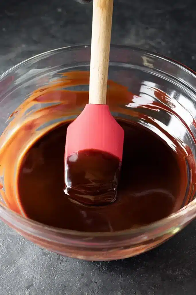 Air Fryer Lava Cakes 2 Melting chocolate butter air fryer lava cake prep